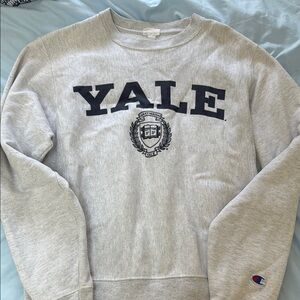 Champion Gray Crewneck Yale Sweater